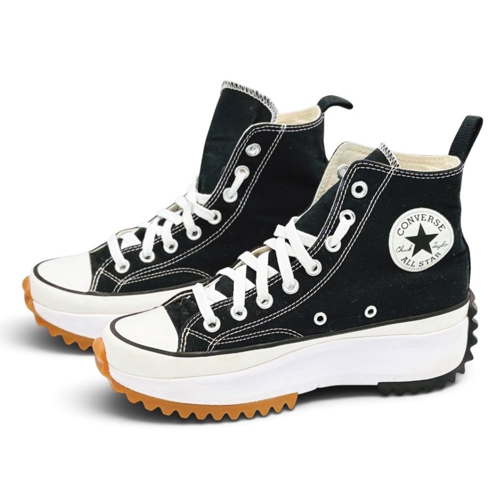 Converse Run Star Hike High Top Platform Shoes US Men 7 Womens 8.5 Black 166800C